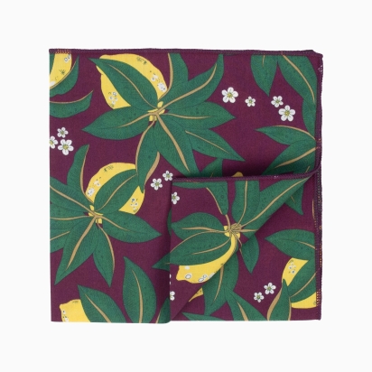 Pochette de costume Liberty Citron sangria