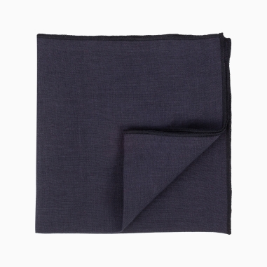 Sapphire Linen Pocket Square