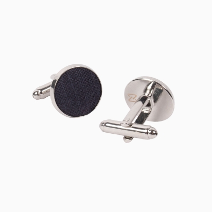 Sapphire Linen Cufflinks