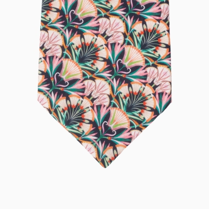 Cravate Liberty Lotus lagon