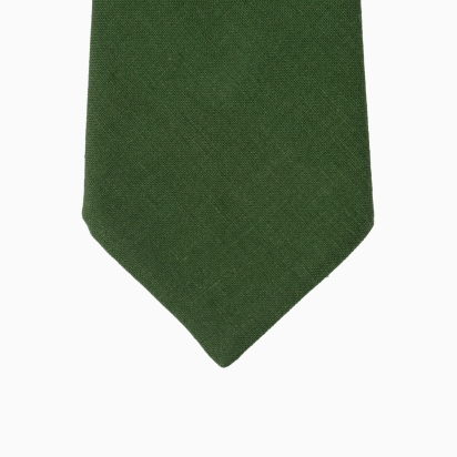 Moss Green Linen Tie