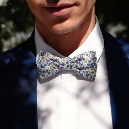Liberty Blueberry Wiltshire Bow Tie