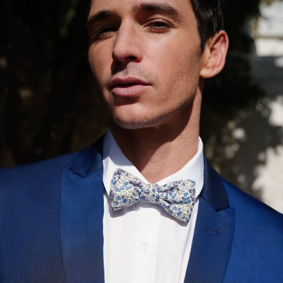 Liberty Blueberry Wiltshire Bow Tie 2