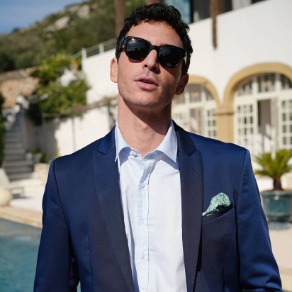 Pochette de costume Liberty Lucky vert