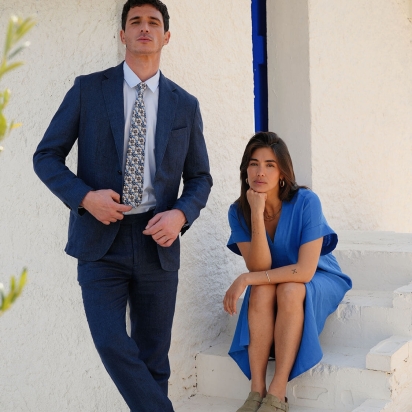 Liberty Azure Lotus Tie