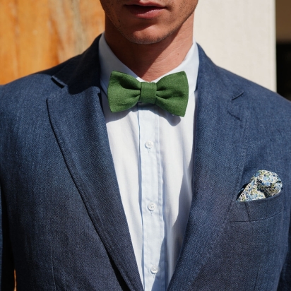 Liberty Blue/olive Emma Pocket Square 2