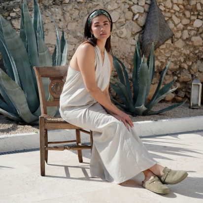 Headband Soie Liberty Thorpeness vert