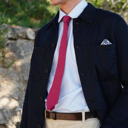 Liberty Azure Lotus Pocket Square