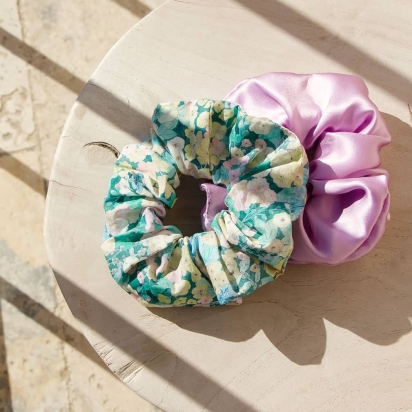 Heather Silk Scrunchie 2