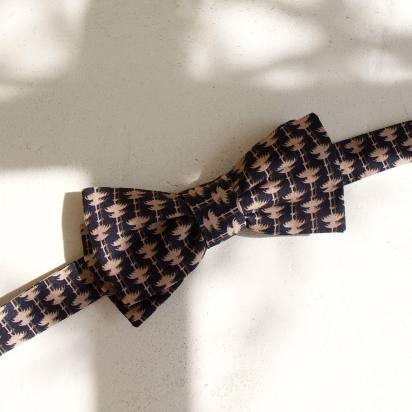 Liberty Beige Palm Bow Tie