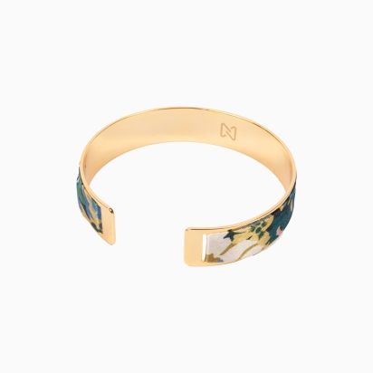 Bracelet laiton doré - Soie Liberty...