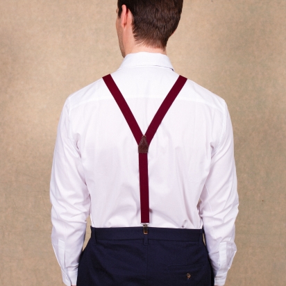 Garnet Burgundy Skinny Braces