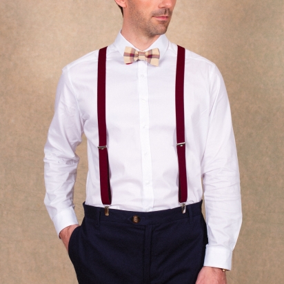 Garnet Burgundy Skinny Braces 2