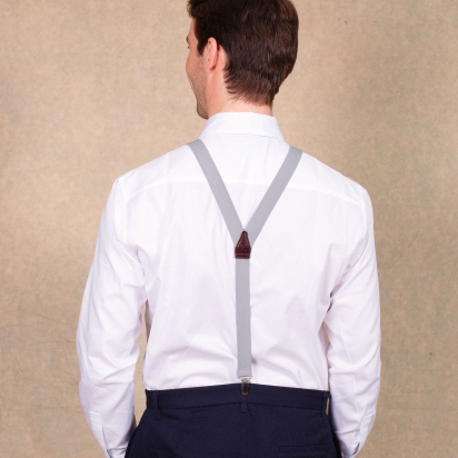 Bretelles Fines gris perle