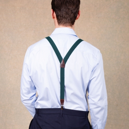 Chocolate leather forest green Skinny...