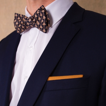 Saffron Linen Pocket Square