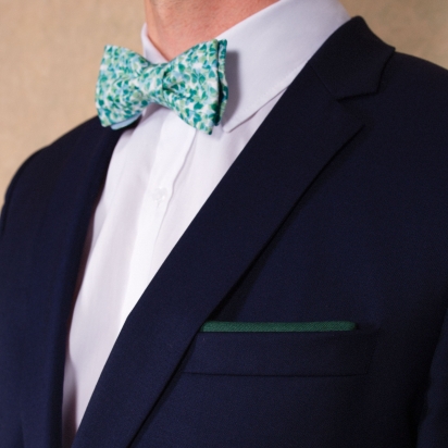 Forest Green Linen Pocket Square 2