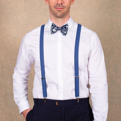 Liberty Bloom Navy Blue Bow Tie