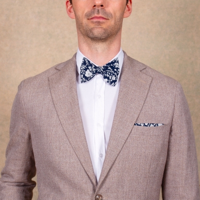 Liberty Bloom Navy Blue Bow Tie 2