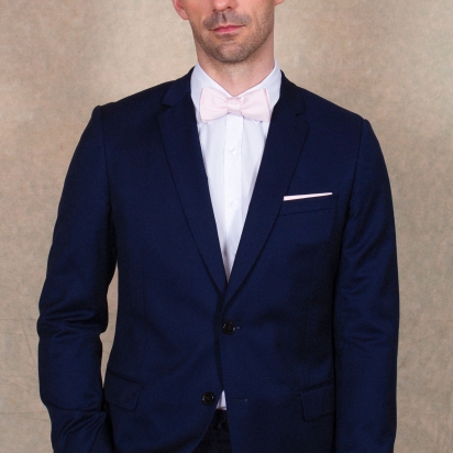 Venezia Silk Pink Souffle Bow Tie 2