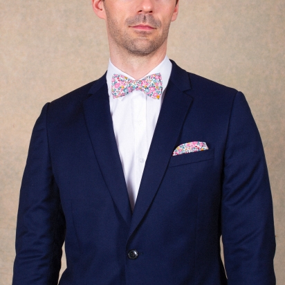 Liberty Pink Green Betsy Ann Bow Tie 2