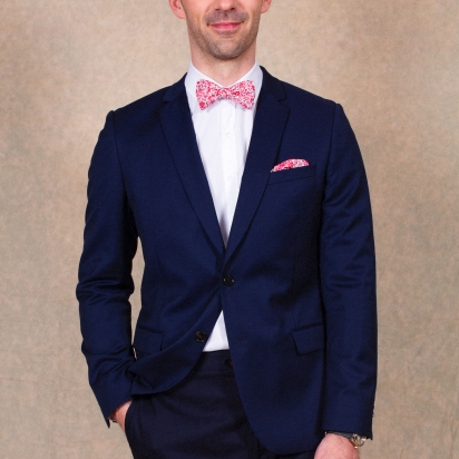 Liberty Raspberry Pink Emma Bow Tie 2