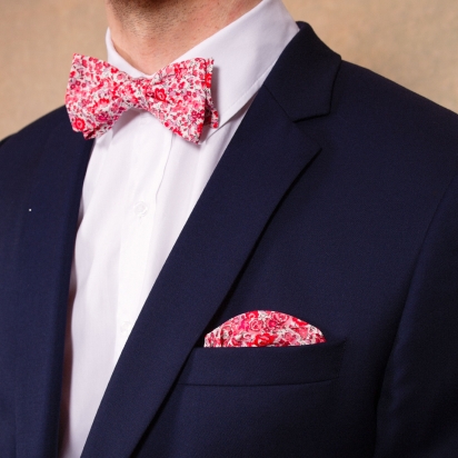 Liberty Raspberry Pink Emma Bow Tie