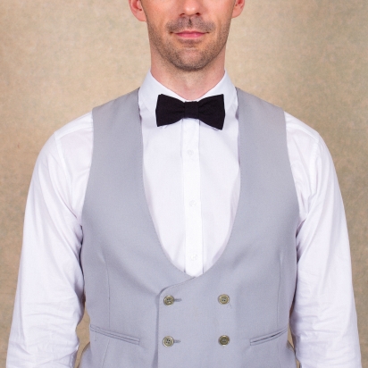 Black Cotton Bow Tie 2