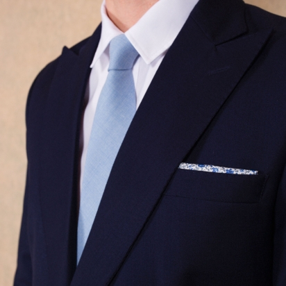 Liberty Ultramarine blue Camille Pocket Square 2