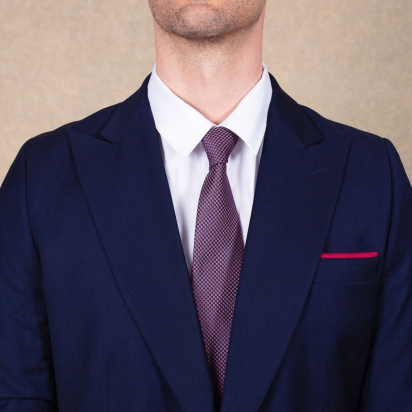 Raspberry Linen Pocket Square 2