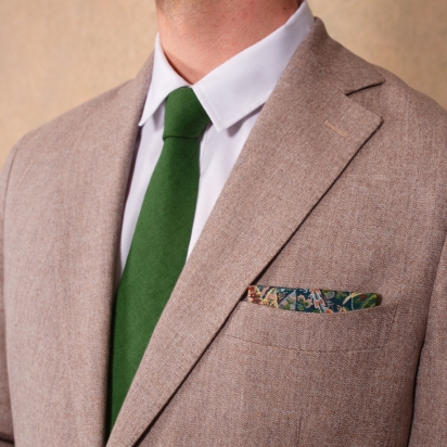 Liberty Green Havana Pocket Square