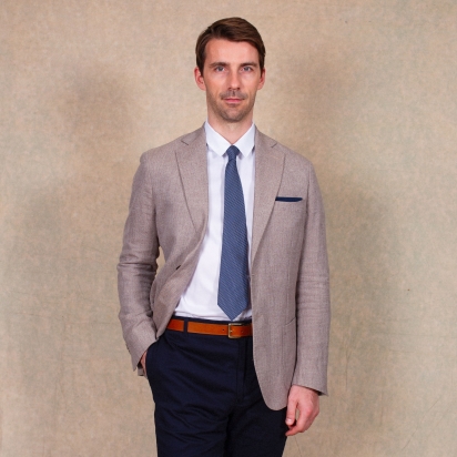 Midnight Blue Fiorenza Silk Tie