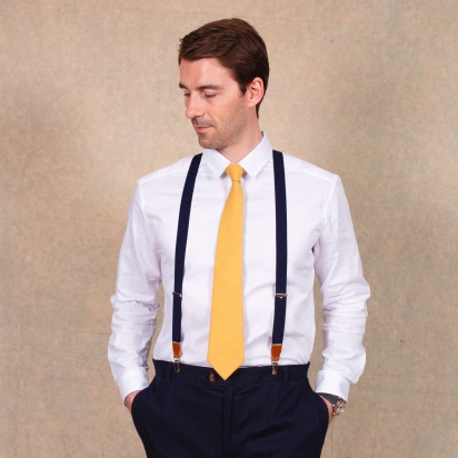 Mustard Linen Tie