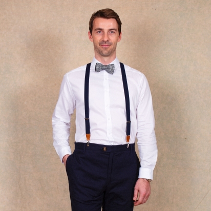 Silver Glitter Bow Tie 2