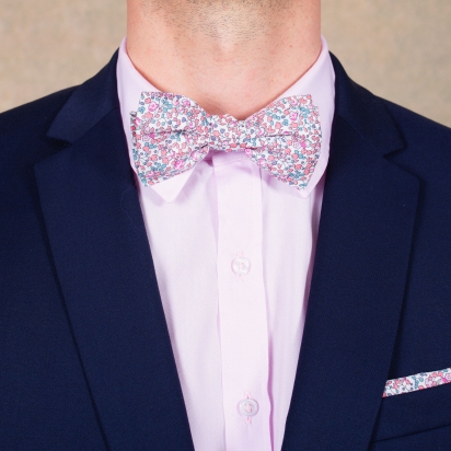 Liberty Powdery Pink Eloise Bow Tie 2