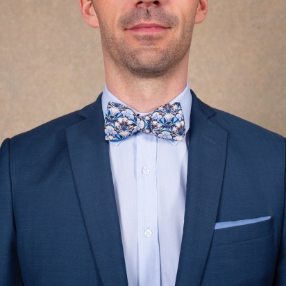 Liberty Azure Lotus Bow Tie 2
