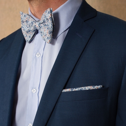 Liberty Light blue Eloise Pocket Square 2