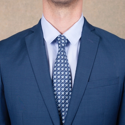 Liberty Navy Blue Palm Tie 2