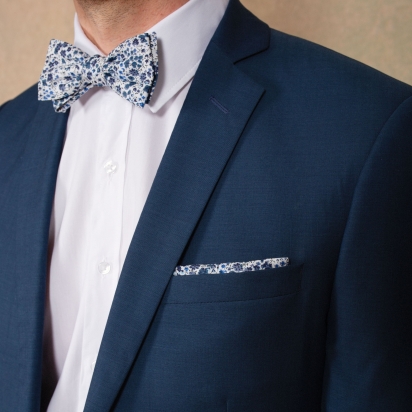 Liberty Navy Blue Phoebe Pocket Square 2