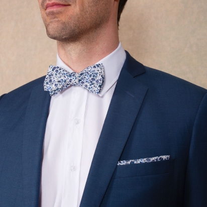 Liberty Navy Blue Phoebe Bow Tie 2