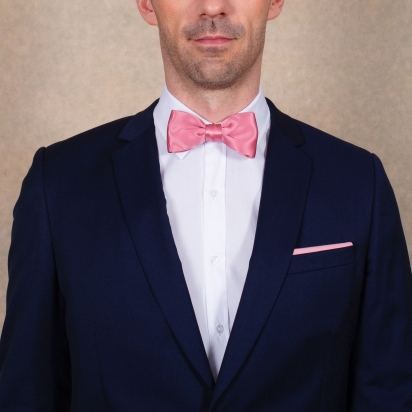 Blush Silk Bow Tie 2