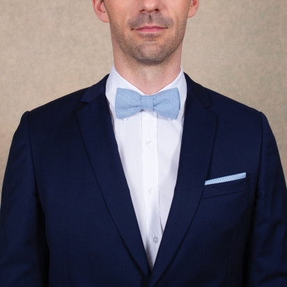 Arctic Italian Wool Bow Tie 2