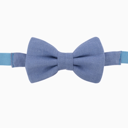 Cornflower Blue Linen Kid Bow Tie