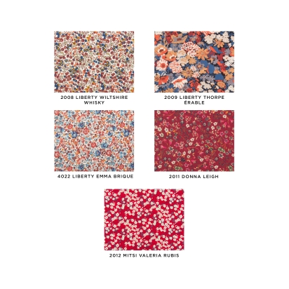 Color Chart - Liberty fabrics Burgundy