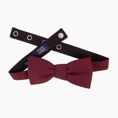 Noeud papillon Laine Italienne cabernet