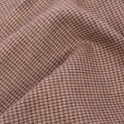 Pochette de costume Pied de poule café