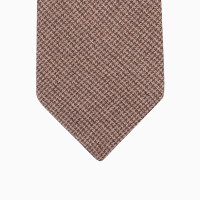 Coffee Houndstooth Tie