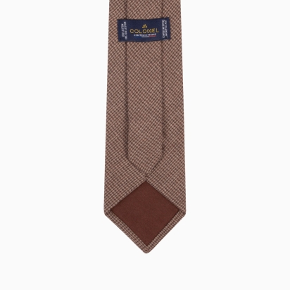 Coffee Houndstooth Tie