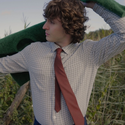 Moka Italian Wool Tie