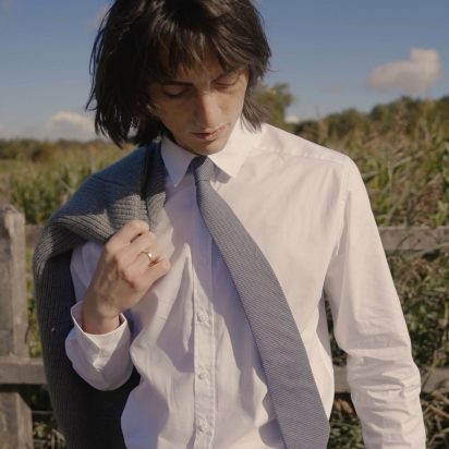 Grey Houndstooth Tie